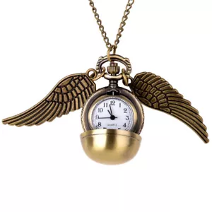 Harry Potter Golden Snitch Pendant Ball Pocket Watch Necklace Wings Cosplay Prop - Picture 1 of 7