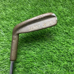 Left Handed Buckley Sunny Chip’r Chipper 35”Steel Shaft Leather Grip (READ)5079 - Picture 1 of 22