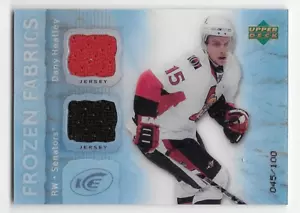 07/08 UPPER DECK ICE FROZEN FABRICS PETG DUAL JERSEY Dany Heatley #45/100 - Picture 1 of 1