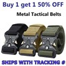 Men's Tactical Military Belt - Adjustable Quick-Release Buckle - Nylon & Elastic - Army Style