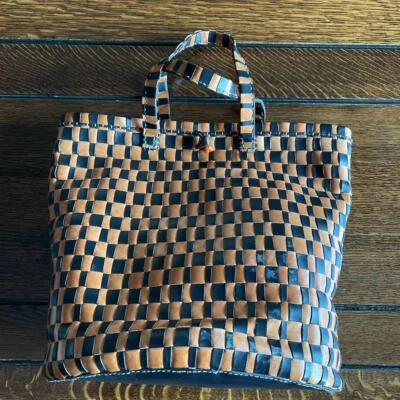 Bolso de Mano Henry Cuir Togo Negro Marrón Cuero Trenzado de Japón Foto 1 de 4