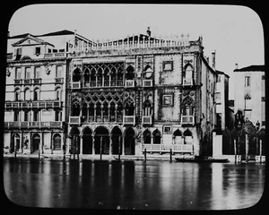 ANTIQUE Magic Lantern Slide THE GRAND CANAL VENICE C1890 PHOTO ITALY .. VENEZIA - Picture 1 of 2