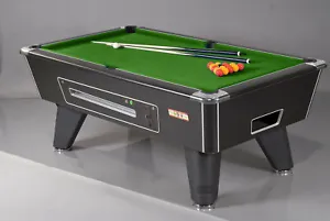 6ft & 7ft Supreme Winner ELECTRONIC Slate Bed pool Table BLACK FINISH - Picture 1 of 8