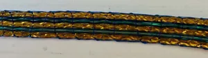 10 Yards Vintage Französisch Grün und Gold Metallic Band Borte Neu ohne Etikett VV935 - Bild 1 von 2