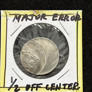 SCARCE MEXICO COIN HALF OFF CENTER ERROR GEM BU - Picture 1 of 2