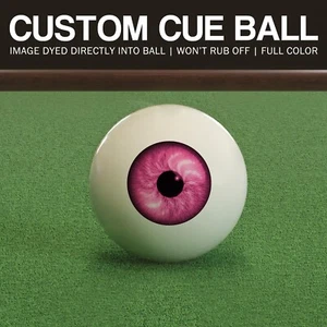 Custom Poolball - rosa Auge - Bild 1 von 1