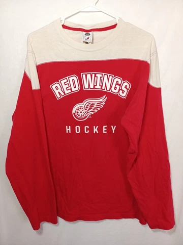 Vintage NHL Detroit Red Wings Hockey Long Sleeve Shirt Medium Henrik Zetterberg Cover