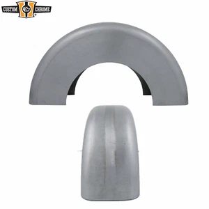 9"Custom Blank Steel Rear Fender Smooth-Side 13-3/8"Radius Fits Harley 16"Wheel - Picture 1 of 3