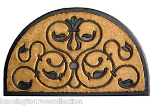 FIRENZE HALBKREIS GUMMIRÜCKEN KOKOS FUSSMATTE - 18" X 30" - WILLKOMMENSMATTE - Bild 1 von 1