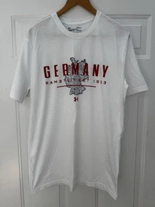 UNDER ARMOUR HeatGear Adult White & Red Germany Ramstein T-Shirt- Size M - Picture 1 of 3