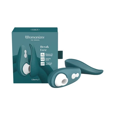 New Womanizer Liberty 2 Suction Massager Stimulator –Dark Petrol Free Shipping - Image 1 of 4