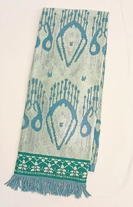 Opalhouse IKAT Bath Towel DISC 2018 Teal Blue Fringe Border NICE! Discontinued - Picture 1 of 9