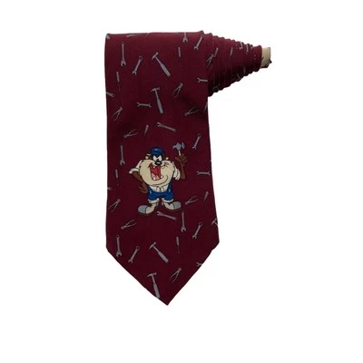 Warner Brothers Looney Tunes Taz Tazmanian Devil Handyman Tool Novelty Necktie  - Image 1 of 4
