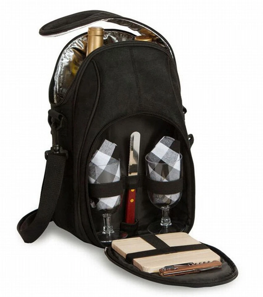 Juego de vino y queso Picnic Plus Brava tiene capacidad para 2 botellas con aislamiento térmico incluye... Foto 1 de 1