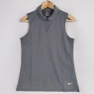 Nike Golf Womens Dry Victory Textured Polo Sz Small Gray Sleeveless Dri-Fit - Picture 1 of 7