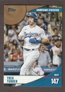 2022 Topps Series 2 Significant Statistics #SS-17 Trea Turner Gold /75 - Picture 1 of 2