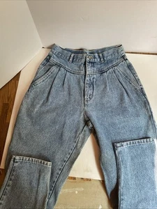 Vtg 80’s Bill Blass Acid Wash 10P Mom Jeans Pleated Tapered High Rise - Picture 1 of 12