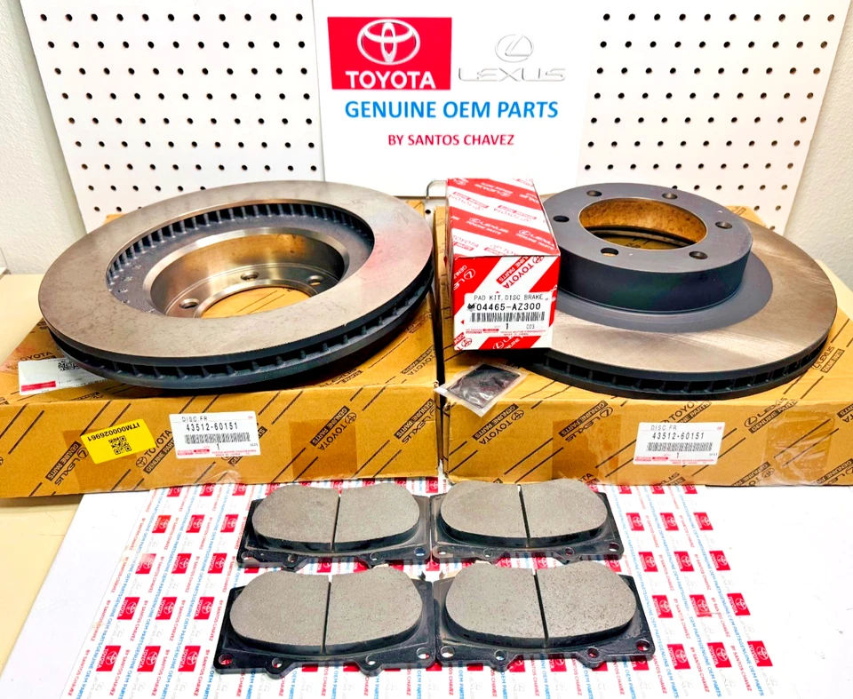 Rotores de freno delanteros 4RUNNER 2003-2009 + pastillas de freno pieza original OEM 43512-60151 Foto 1 de 4