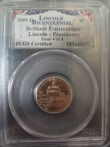 2009-D Lincoln Cent PCGS Brilliant Uncirculated Lincoln Presidency 4 of 4 - Picture 1 of 4