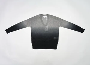 The White Company Pullover Ombre Sparkle V-Neck, dunkelanthrazit meliert XS - Bild 1 von 14