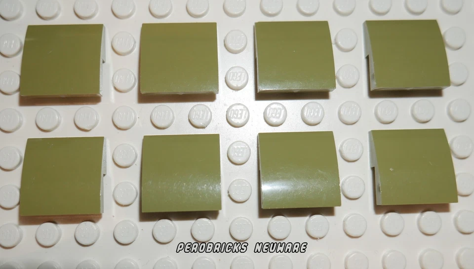 Lego Basic 8x Bogen halbrund Schrägstein Dachstein 2x2 oliv #15068 NEUWARE - Bild 1 von 1