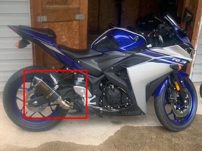 Slip On For YAMAHA YZF R3 R25 MT03 Motorcycle Exhaust Middle Pipe Link Muffler - image 1 of 4