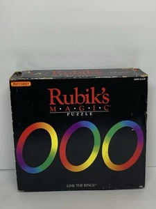 Vintage 1986 Rubik's Magic Puzzle Link the Rings Matchbox Puzzle Toy NEW, SEALED - Picture 1 of 15