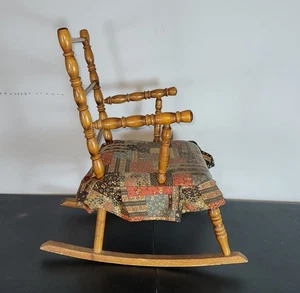 Vintage Child's Wooden Rocking Chair Colonial - Picture 1 of 9