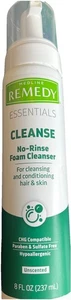 Remedy Pump Bottle No-Rinse Foam Cleanser Unscented, 8oz New - Picture 1 of 2