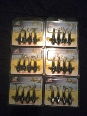 Lote de 6 Jewel Bait Company Sculpin Hypertail Jig Bait 3"8 semillas de sandía Foto 1 de 2