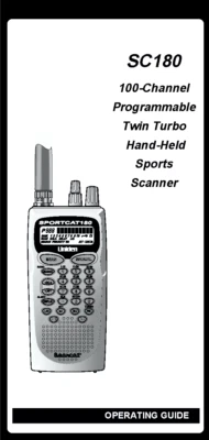 Uniden SC180  Instructions Operating Manual User Guide COIL BOUND 35 Pages - Image 1 of 2