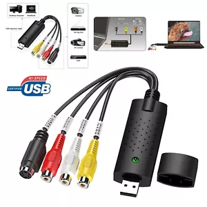 Video Capture Card VCR VHS to Digital DVD Converter Fit for Mac Windows 10 8 - Picture 1 of 13