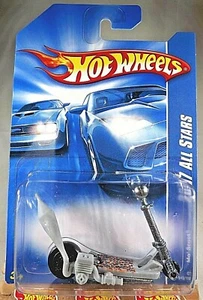 2007 Hot Wheels #145 All Stars MO' SCOOT Gray Steel-Handle w/Black Wheels - Picture 1 of 5