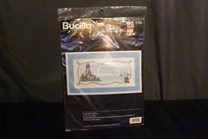 BUCILLA Stamped Cross Stitch Kit "I am the light" Light House New in Package - Picture 1 of 4