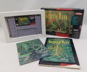 SNES - Secret of Mana - En caja con manual y mapa de póster - Auténtico, probado - Imagen 1 de 19