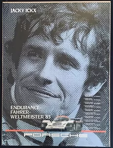 PÓSTER ORIGINAL 1983 JACKY ICKX ROTHMANS PORSCHE 956 ENDURANCE CAMPEON VICTORIA - Imagen 1 de 11
