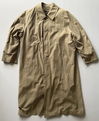 Gabardina vintage Brooks Brothers para hombre 44R forro de lana abotonada hecha en EE. UU. Foto 1 de 4