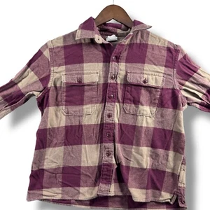 GAP Kids Boys Size XL (12) Red Plaid Flannel Button Down Long Sleeve Shirt - Picture 1 of 8