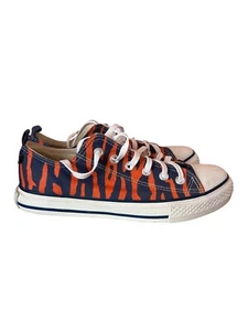 Auburn Tigers Navy & Orange Striped Low Top Sneakers Mens Size 7M Textile Upper - Picture 1 of 6