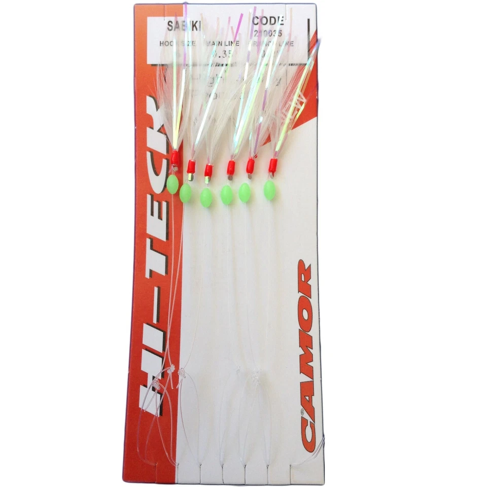 SABIKI CON PIUMA PESCA  AMETTIERA PESCA BOLENTINO TRAINA VERTICAL FONDO MARE  - Immagine 1 di 1