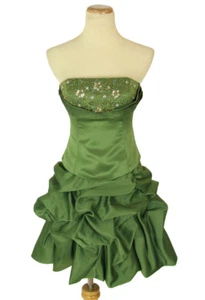 NEW Strapless Size 9 Prom Formal Short Olive $130 Hailey Logan Dress Fit & Flare - Picture 1 of 12