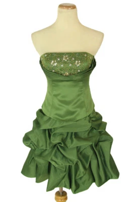 NEW Strapless Size 9 Prom Formal Short Olive $130 Hailey Logan Dress Fit & Flare - Image 1 of 4