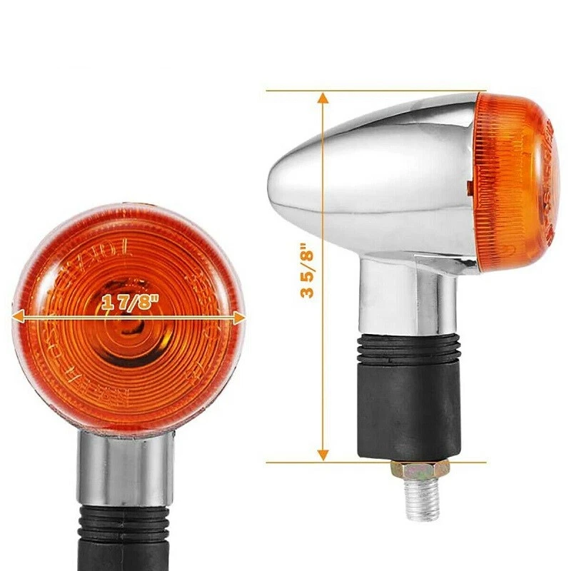 Bullet Motorcycle Turn Signals Blinker Lights For Honda Suzuki Yamaha Cafe Racer — 第 1/4 张图片