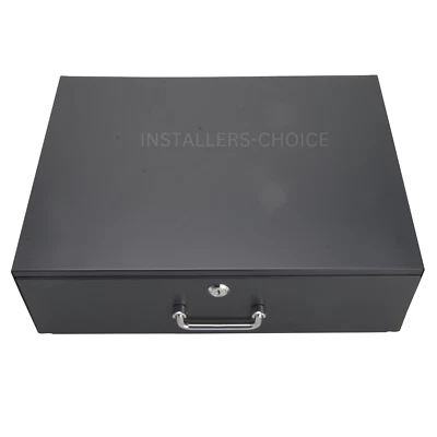 3U Server Rack Drawer 19" Lockable DJ Cabinet Case, Steel, 14" Depth - Image 1 of 4