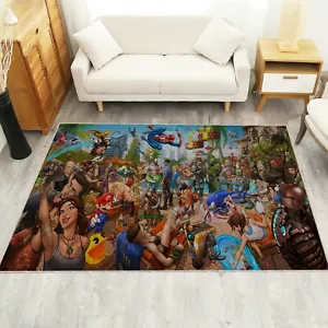 X Box Video Game Legends Decoration, Nostalgic Gamer Area Rug, Gaming room Decor - Picture 1 of 7