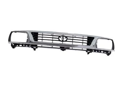 Chrome Grille Shell Surrond with Black Insert For 1995-1996 Toyota Tacoma Pickup Foto 1 de 4