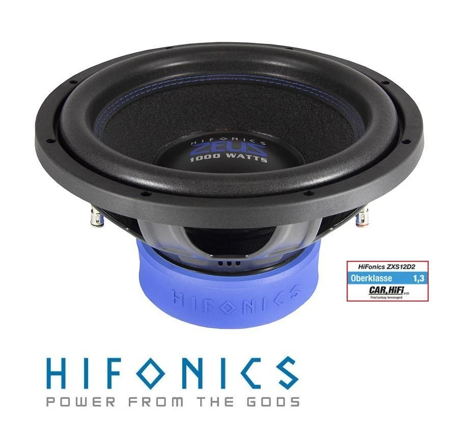 Subwoofer Hifonics Zeus Zxs12D2 Haute Qualité 1000 Watts Pour Son De Compétition