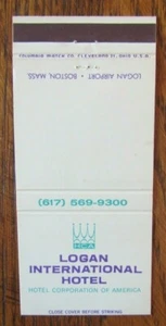 BOSTON, MASSACHUSETTS MATCHBOOK COVER: LOGAN INTERNATIONAL HOTEL MATCHCOVER -D - Picture 1 of 1