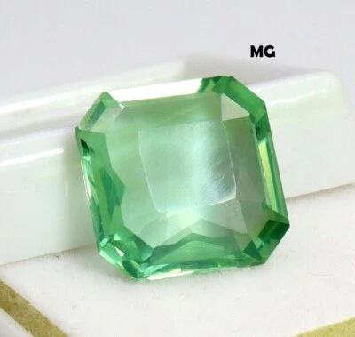 16.75 Karat AAA Natürlich Brasilien Grün Paraiba Turmalin Quadrat Schliff Lose - Bild 1 von 4