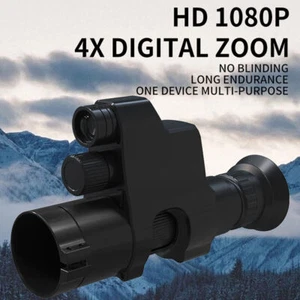 NV4AS Hunting Night Vision Monocular Full Color 4X Zoom Infrared Telescope Sight - Picture 1 of 22